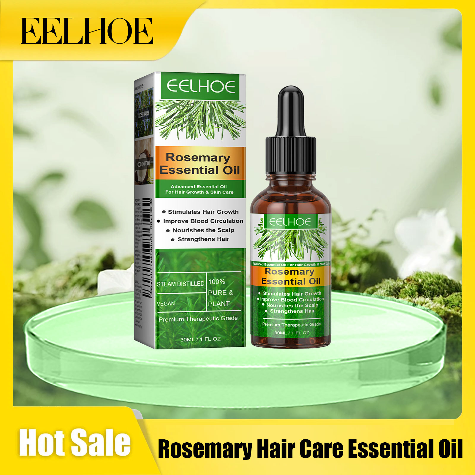 Hair Care For Hair Loss - Eelhoe Rosemary Hair Care Essential Oil