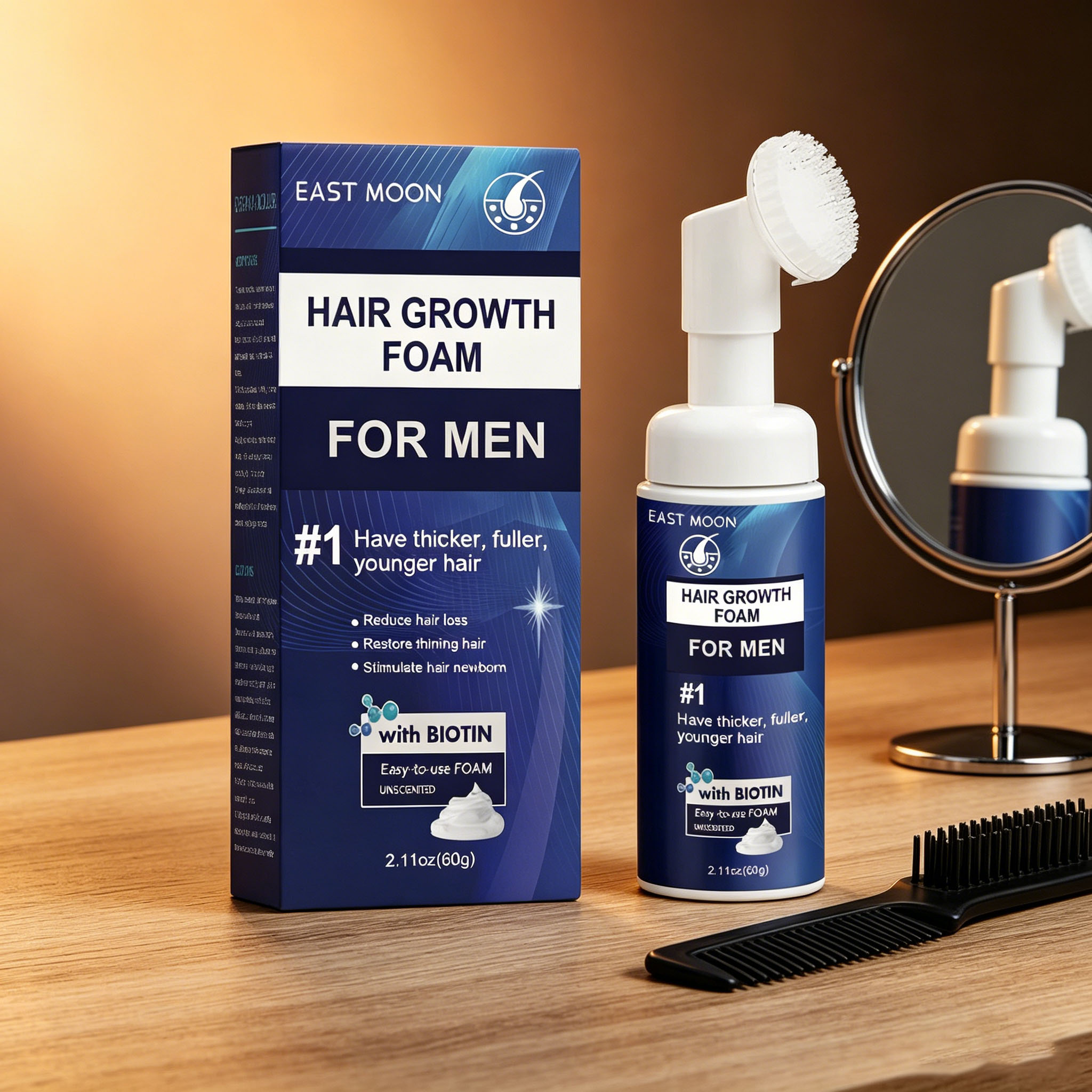 Hair Care For Hair Loss - Hair Growth Foam Silicone Brush Massage