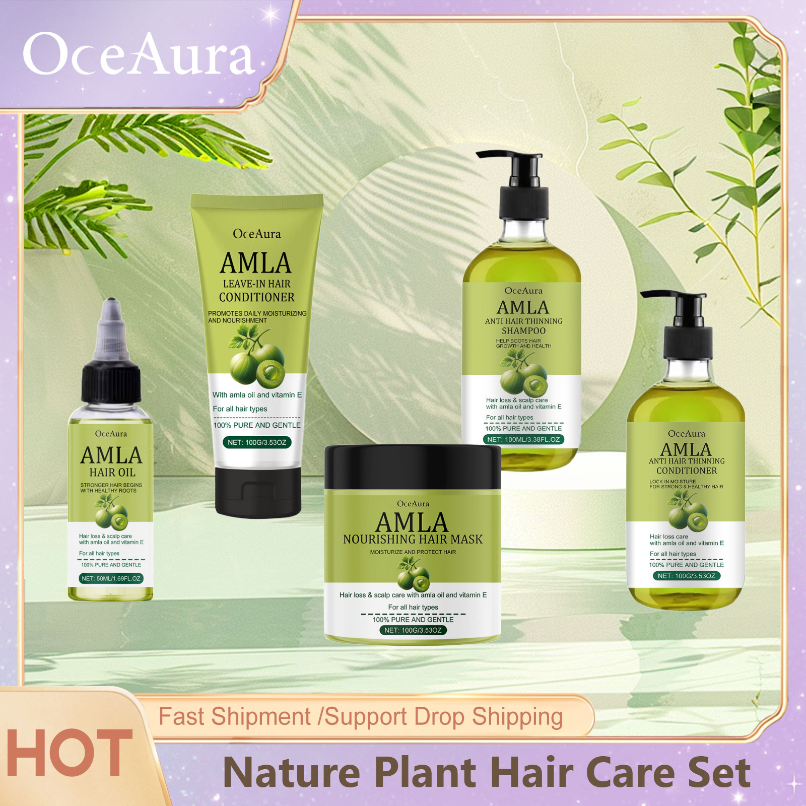 Hair Care Fragrance Essential Oil - Castor Oil Natural Hair Care Set