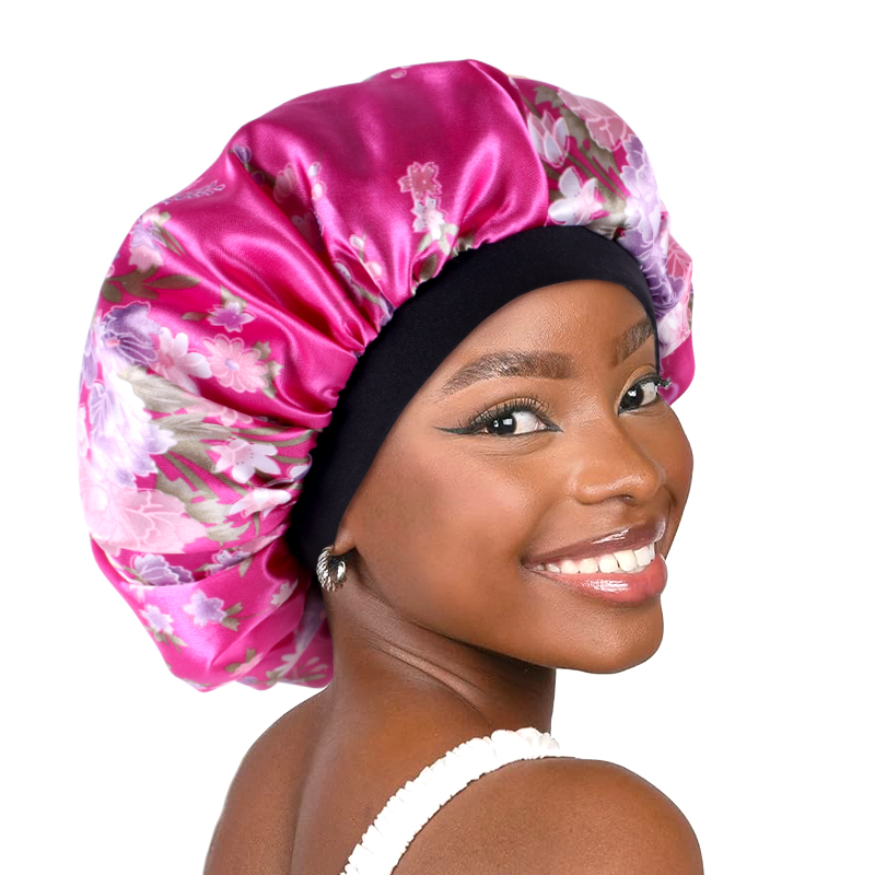 Hair Care For Hair Loss - Women Satin Bonnet Elastic Wide Band